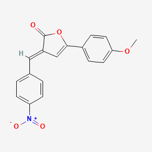 molecular formula C18H13NO5 B5231484 5-(4-methoxyphenyl)-3-(4-nitrobenzylidene)-2(3H)-furanone CAS No. 6028-23-5