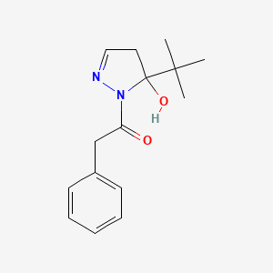 molecular formula C15H20N2O2 B5231496 5-tert-butyl-1-(phenylacetyl)-4,5-dihydro-1H-pyrazol-5-ol 