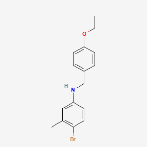molecular formula C16H18BrNO B5231500 (4-bromo-3-methylphenyl)(4-ethoxybenzyl)amine 