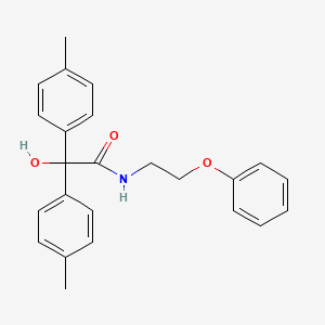 molecular formula C24H25NO3 B5231561 2-hydroxy-2,2-bis(4-methylphenyl)-N-(2-phenoxyethyl)acetamide 