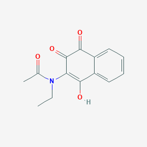 molecular formula C14H13NO4 B5231564 N-ethyl-N-(3-hydroxy-1,4-dioxo-1,4-dihydro-2-naphthalenyl)acetamide 