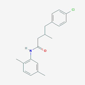 molecular formula C19H22ClNO B5231590 4-(4-chlorophenyl)-N-(2,5-dimethylphenyl)-3-methylbutanamide 