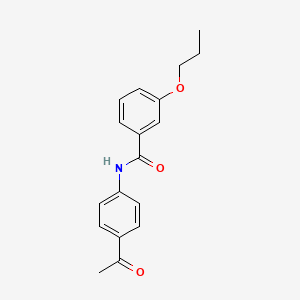 molecular formula C18H19NO3 B5231595 N-(4-acetylphenyl)-3-propoxybenzamide 