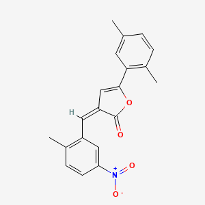 molecular formula C20H17NO4 B5231596 5-(2,5-dimethylphenyl)-3-(2-methyl-5-nitrobenzylidene)-2(3H)-furanone 