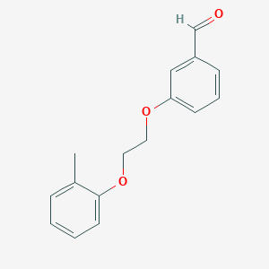 molecular formula C16H16O3 B5231636 3-[2-(2-methylphenoxy)ethoxy]benzaldehyde 