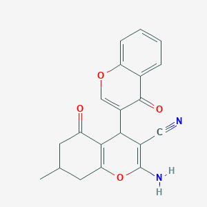 molecular formula C20H16N2O4 B5231648 2'-amino-7'-methyl-4,5'-dioxo-5',6',7',8'-tetrahydro-4H,4'H-3,4'-bichromene-3'-carbonitrile 