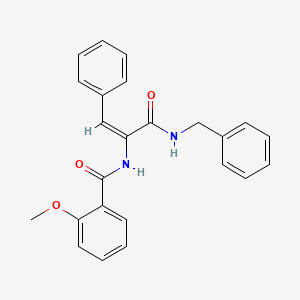 molecular formula C24H22N2O3 B5231673 N-{1-[(benzylamino)carbonyl]-2-phenylvinyl}-2-methoxybenzamide 