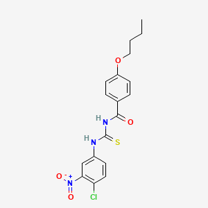 4-butoxy-N-{[(4-chloro-3-nitrophenyl)amino]carbonothioyl}benzamide