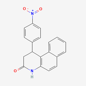 molecular formula C19H14N2O3 B5231717 1-(4-nitrophenyl)-1,4-dihydrobenzo[f]quinolin-3(2H)-one 