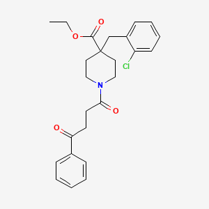 molecular formula C25H28ClNO4 B5231722 ethyl 4-(2-chlorobenzyl)-1-(4-oxo-4-phenylbutanoyl)-4-piperidinecarboxylate 