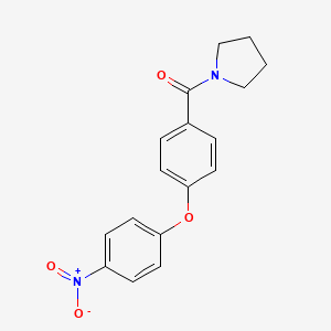 molecular formula C17H16N2O4 B5231726 1-[4-(4-nitrophenoxy)benzoyl]pyrrolidine 