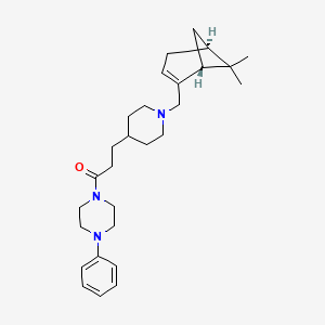 molecular formula C28H41N3O B5231731 1-[3-(1-{[(1R,5S)-6,6-dimethylbicyclo[3.1.1]hept-2-en-2-yl]methyl}-4-piperidinyl)propanoyl]-4-phenylpiperazine 