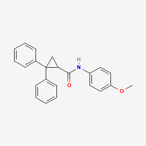 molecular formula C23H21NO2 B5231758 N-(4-methoxyphenyl)-2,2-diphenylcyclopropanecarboxamide 
