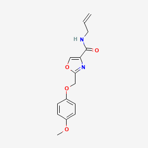 molecular formula C15H16N2O4 B5231773 N-allyl-2-[(4-methoxyphenoxy)methyl]-1,3-oxazole-4-carboxamide 