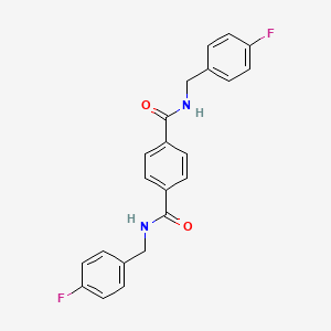 molecular formula C22H18F2N2O2 B5231774 N,N'-bis(4-fluorobenzyl)terephthalamide 