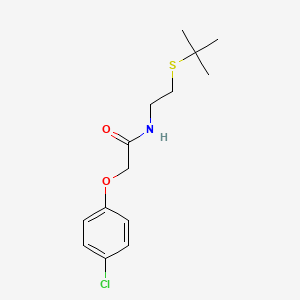 molecular formula C14H20ClNO2S B5231783 N-[2-(tert-butylthio)ethyl]-2-(4-chlorophenoxy)acetamide 