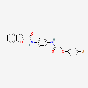 molecular formula C23H17BrN2O4 B5231801 N-(4-{[2-(4-bromophenoxy)acetyl]amino}phenyl)-1-benzofuran-2-carboxamide 