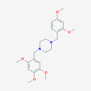 molecular formula C23H32N2O5 B5231828 1-(2,4-dimethoxybenzyl)-4-(2,4,5-trimethoxybenzyl)piperazine 