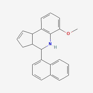 molecular formula C23H21NO B5231834 6-methoxy-4-(1-naphthyl)-3a,4,5,9b-tetrahydro-3H-cyclopenta[c]quinoline 