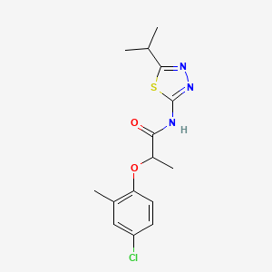molecular formula C15H18ClN3O2S B5231843 2-(4-chloro-2-methylphenoxy)-N-(5-isopropyl-1,3,4-thiadiazol-2-yl)propanamide 