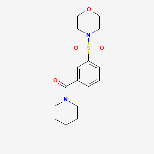 molecular formula C17H24N2O4S B5231880 4-({3-[(4-methyl-1-piperidinyl)carbonyl]phenyl}sulfonyl)morpholine 