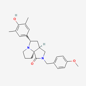 molecular formula C25H30N2O3 B5231891 (3aS*,5S*,9aS*)-5-(4-hydroxy-3,5-dimethylphenyl)-2-(4-methoxybenzyl)hexahydro-7H-pyrrolo[3,4-g]pyrrolizin-1(2H)-one 