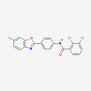 molecular formula C21H14Cl2N2O2 B5231897 2,3-dichloro-N-[4-(6-methyl-1,3-benzoxazol-2-yl)phenyl]benzamide 