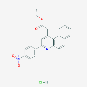 ethyl [3-(4-nitrophenyl)benzo[f]quinolin-1-yl]acetate hydrochloride