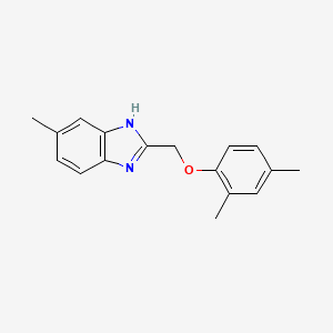 molecular formula C17H18N2O B5231906 2-[(2,4-dimethylphenoxy)methyl]-5-methyl-1H-benzimidazole 