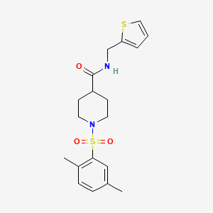 molecular formula C19H24N2O3S2 B5231923 1-[(2,5-dimethylphenyl)sulfonyl]-N-(2-thienylmethyl)-4-piperidinecarboxamide 