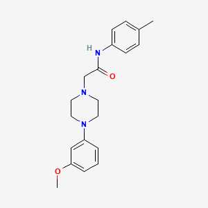 molecular formula C20H25N3O2 B5231945 2-[4-(3-methoxyphenyl)-1-piperazinyl]-N-(4-methylphenyl)acetamide 