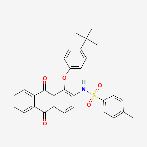 molecular formula C31H27NO5S B5231951 N-[1-(4-tert-butylphenoxy)-9,10-dioxo-9,10-dihydro-2-anthracenyl]-4-methylbenzenesulfonamide 
