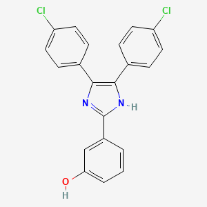 molecular formula C21H14Cl2N2O B5231969 3-[4,5-bis(4-chlorophenyl)-1H-imidazol-2-yl]phenol 