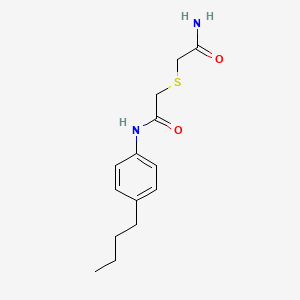 2-[(2-amino-2-oxoethyl)thio]-N-(4-butylphenyl)acetamide