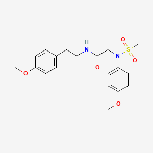 molecular formula C19H24N2O5S B5232105 N~2~-(4-methoxyphenyl)-N~1~-[2-(4-methoxyphenyl)ethyl]-N~2~-(methylsulfonyl)glycinamide CAS No. 6385-28-0