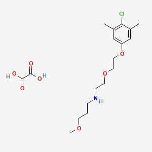 molecular formula C18H28ClNO7 B5232119 N-{2-[2-(4-chloro-3,5-dimethylphenoxy)ethoxy]ethyl}-3-methoxy-1-propanamine oxalate 
