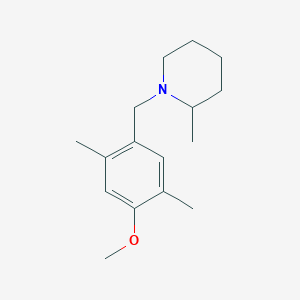 molecular formula C16H25NO B5232133 1-(4-methoxy-2,5-dimethylbenzyl)-2-methylpiperidine 