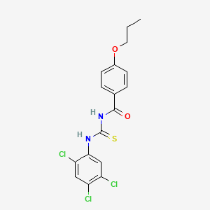 molecular formula C17H15Cl3N2O2S B5232149 4-propoxy-N-{[(2,4,5-trichlorophenyl)amino]carbonothioyl}benzamide 