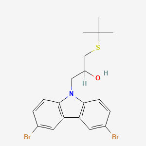 molecular formula C19H21Br2NOS B5232151 1-(tert-butylthio)-3-(3,6-dibromo-9H-carbazol-9-yl)-2-propanol 