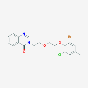 molecular formula C19H18BrClN2O3 B5232168 3-{2-[2-(2-bromo-6-chloro-4-methylphenoxy)ethoxy]ethyl}-4(3H)-quinazolinone 