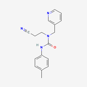 molecular formula C17H18N4O B5232176 N-(2-cyanoethyl)-N'-(4-methylphenyl)-N-(3-pyridinylmethyl)urea 