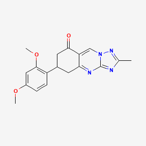 molecular formula C18H18N4O3 B5232185 6-(2,4-dimethoxyphenyl)-2-methyl-6,7-dihydro[1,2,4]triazolo[5,1-b]quinazolin-8(5H)-one 
