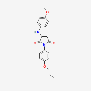 molecular formula C21H24N2O4 B5232198 1-(4-butoxyphenyl)-3-[(4-methoxyphenyl)amino]-2,5-pyrrolidinedione 