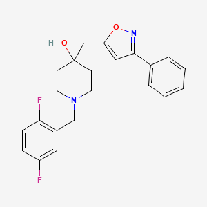 molecular formula C22H22F2N2O2 B5232211 1-(2,5-difluorobenzyl)-4-[(3-phenyl-5-isoxazolyl)methyl]-4-piperidinol 