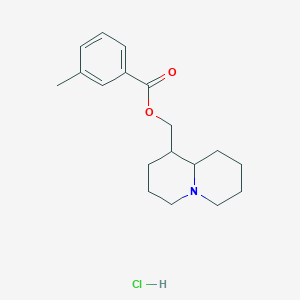 molecular formula C18H26ClNO2 B5232228 1-{[(3-methylbenzoyl)oxy]methyl}octahydro-2H-quinolizinium chloride 