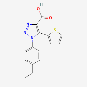 molecular formula C15H13N3O2S B5232230 1-(4-ethylphenyl)-5-(2-thienyl)-1H-1,2,3-triazole-4-carboxylic acid 