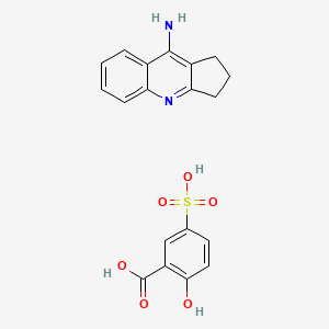 molecular formula C19H18N2O6S B5232241 2-hydroxy-5-sulfobenzoic acid - 2,3-dihydro-1H-cyclopenta[b]quinolin-9-amine (1:1) 