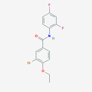 molecular formula C15H12BrF2NO2 B5232248 3-bromo-N-(2,4-difluorophenyl)-4-ethoxybenzamide 