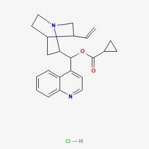 molecular formula C23H27ClN2O2 B5232280 cinchonan-9-yl cyclopropanecarboxylate hydrochloride 