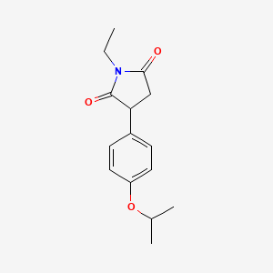 molecular formula C15H19NO3 B5232284 1-ethyl-3-(4-isopropoxyphenyl)-2,5-pyrrolidinedione 